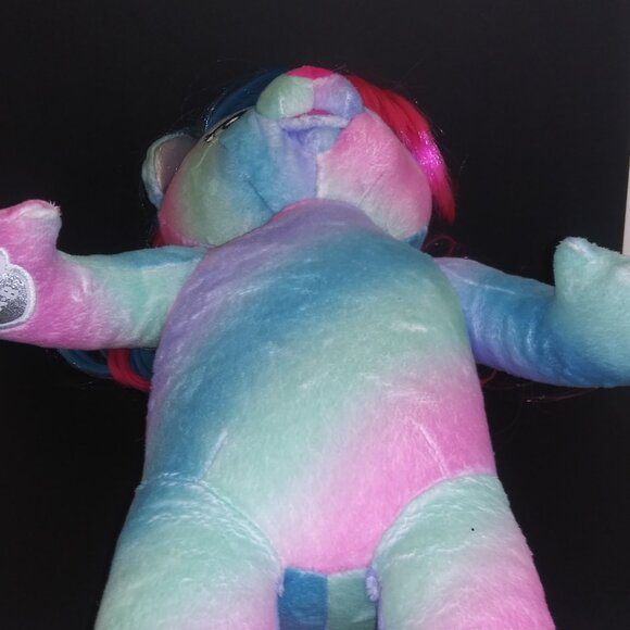 Build a Bear Honey Girls Viv Stuffed Animal Blue and Pink Striped 16 Inch Plush - Picture 4 of 7